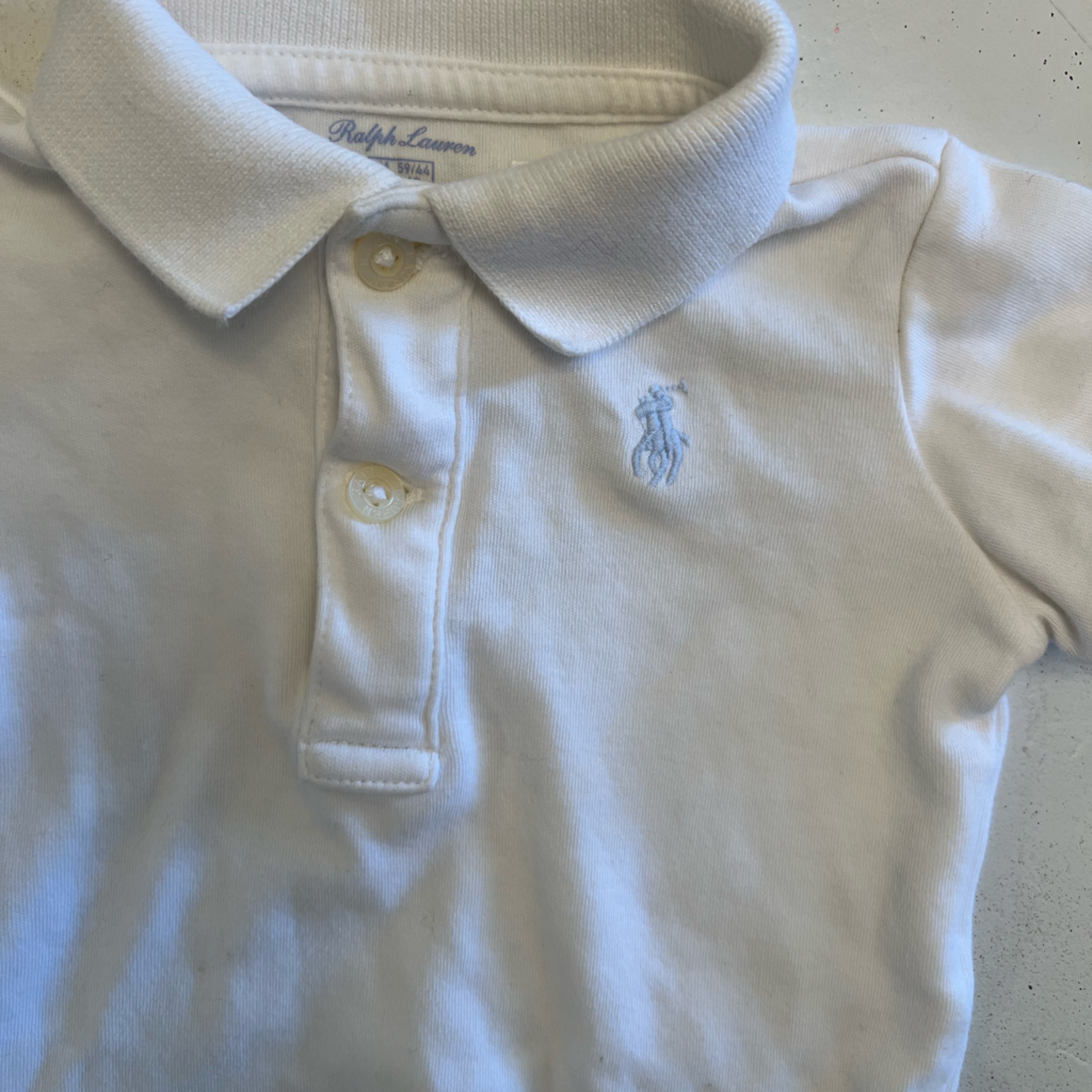 Ralph Lauren Cream Polo Bodysuit For Baby